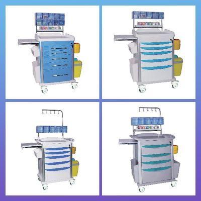 Hospital Used Nurse Trolley Drawer Medical Cart for Sale