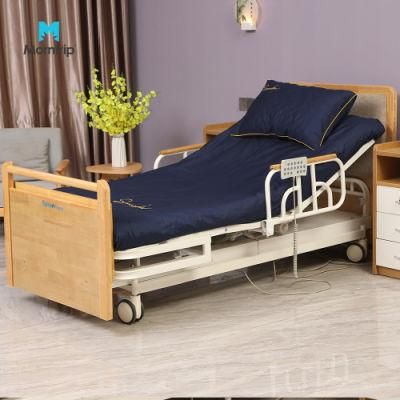 Wooden Advanced Breathable Electric Multi Function Home Care Nursing Bed