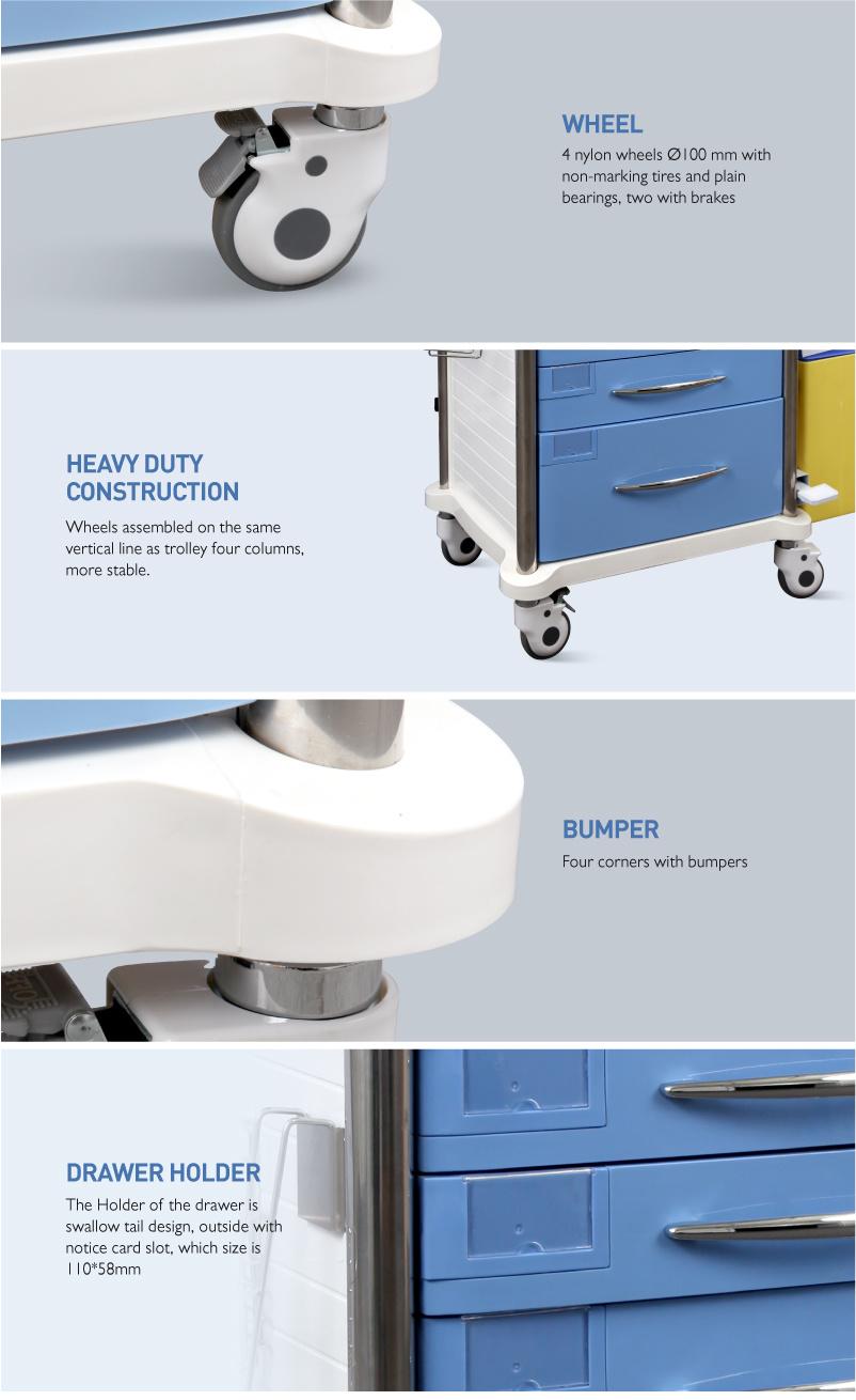 Skr-At620 ABS Emergency Treatment Trolley