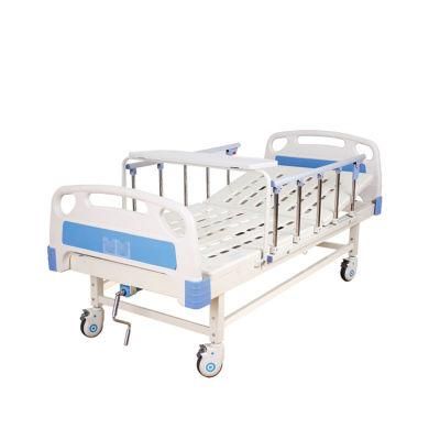 Single/Double Crank Manual Medical Hospital Bed for Mobile Hospitals