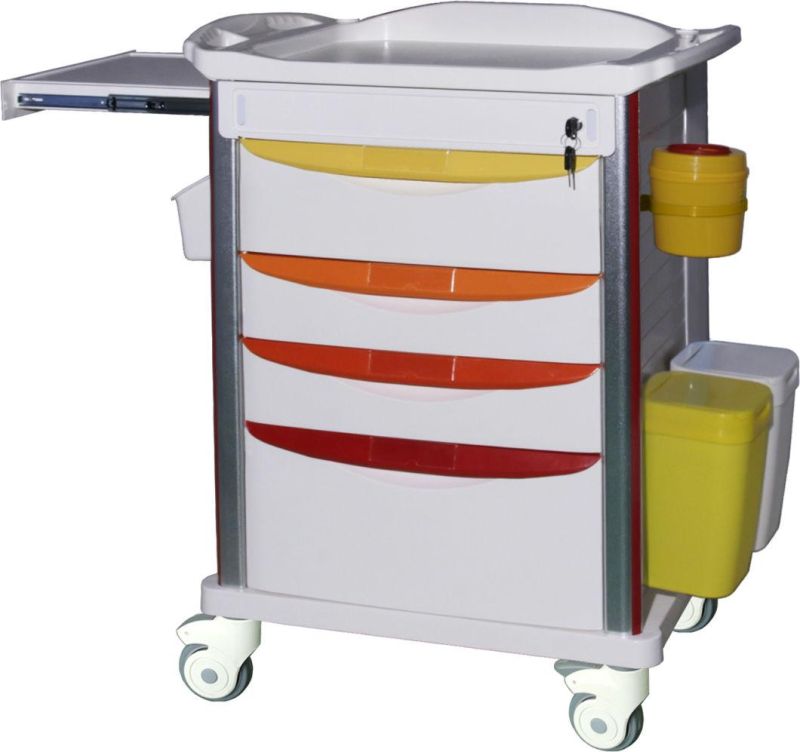 Medical Removable Equipment Medicine Cart Anaesthesia Emgerency Trolley for Hospital