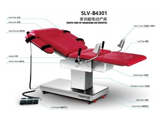 Hospital Medical Electric & Hydraulic Gynecological Obstetric Table Delivery Bed