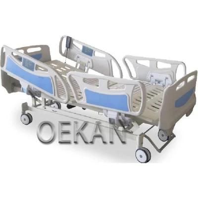 Hospital ICU Ward Room Electric 5 Function Patient Bed Medical Folding Adjustable Nursing Bed