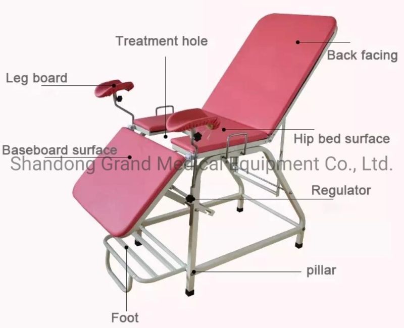 Medical Equipment High Quality Manual Labor Delivery Bed Hospital Furniture Hospital Examination Bed Hospital Gynecological Examination Bed