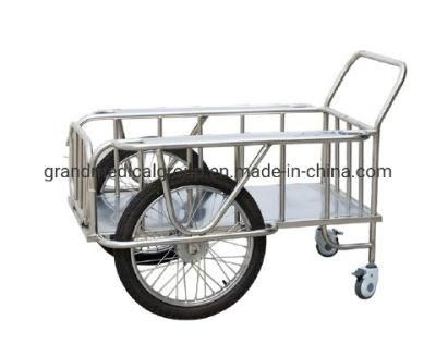 Hospital Equipment Medical Nursing Cart 304 Stainless Steel Delivery Trolley