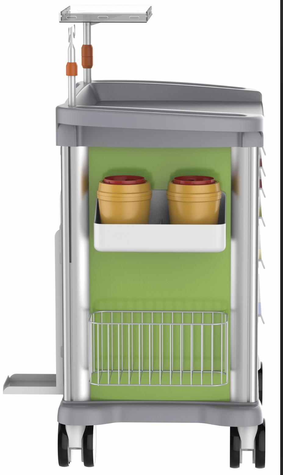 High Quality ABS Hot Sale Medical Emergency Trolley