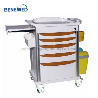 Durable ABS Plastic Hospital Drug Cart Medical Medicine Trolley