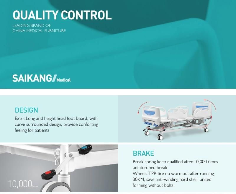 B3c Cheap Manual Crank Clinic Bed with Casters