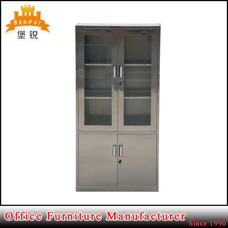 Hospital Laboratory Used Glass Door Stainless Steel Cabinet