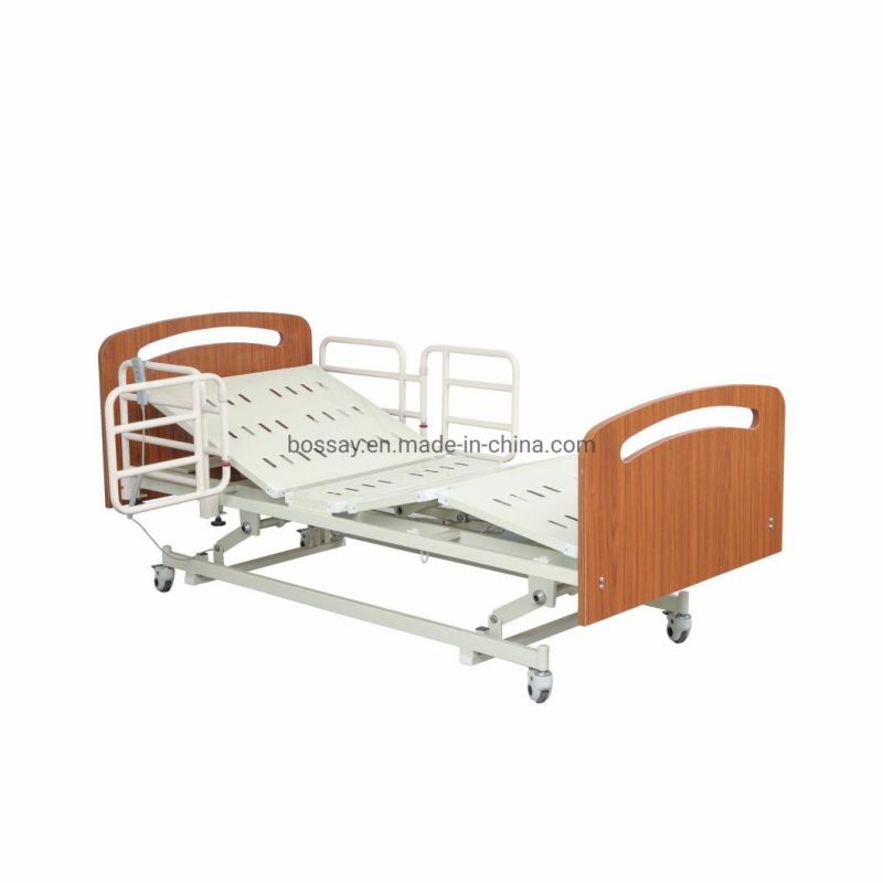 Hospital Home Nursing Care Electric Bed Three Function 3 Positions Wooden Bed