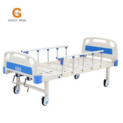 W04 Metal 2 Crank 2 Function Adjustable Medical Furniture Folding Manual Patient Nursing Hospital Bed