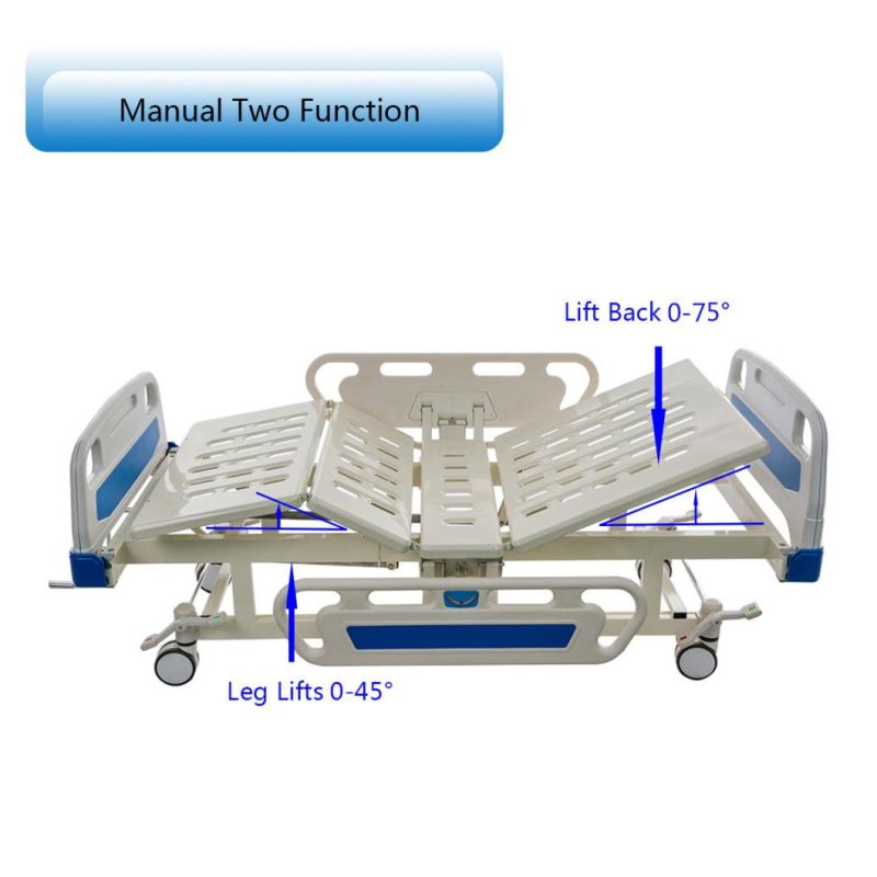 Manual Hospital Equipment Bed with ABS Side Rail Bc02-3