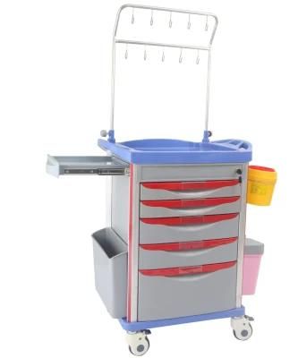 Hospital Mobile Emergency Transfusion Trolley with Drawer