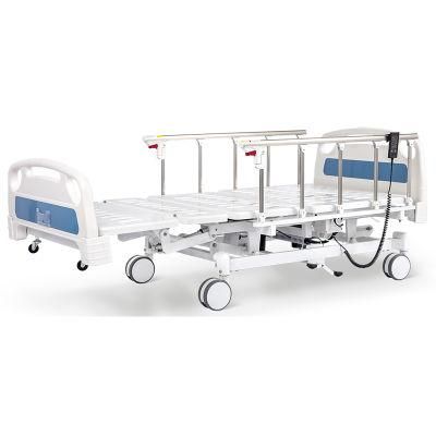 Sk005-2 Three Function Electric Medical Bed with Handrails for Elderly