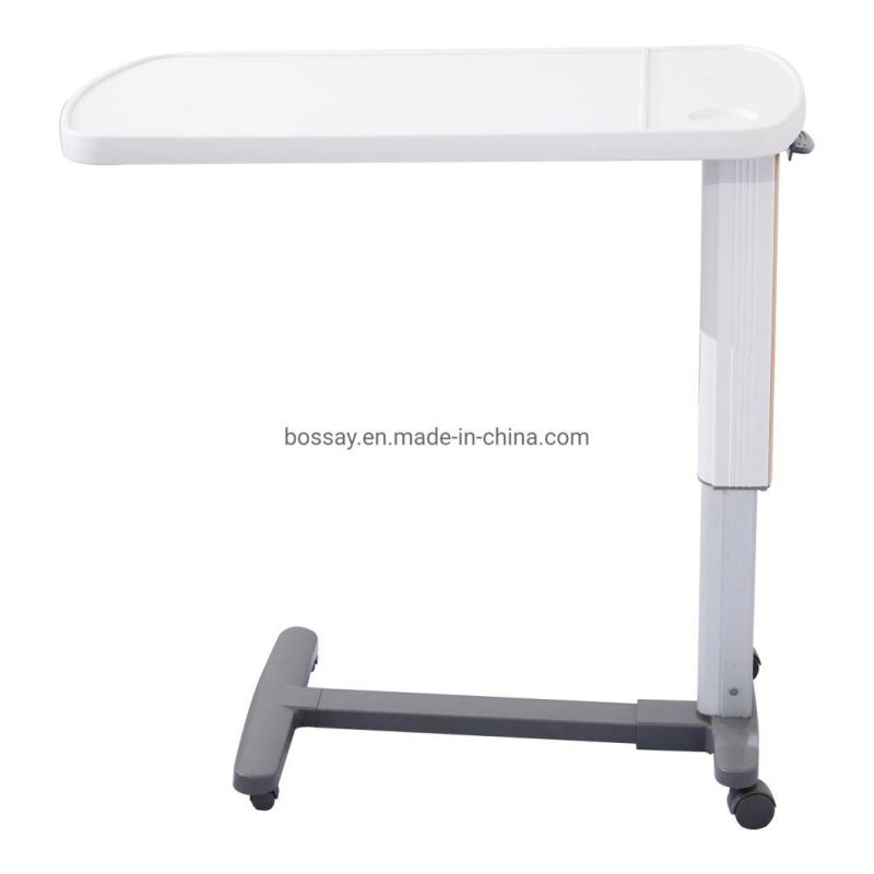 Hi-Low Adjustable Bedside Dining Gas-Spring Laptop Overbed Table for Patient