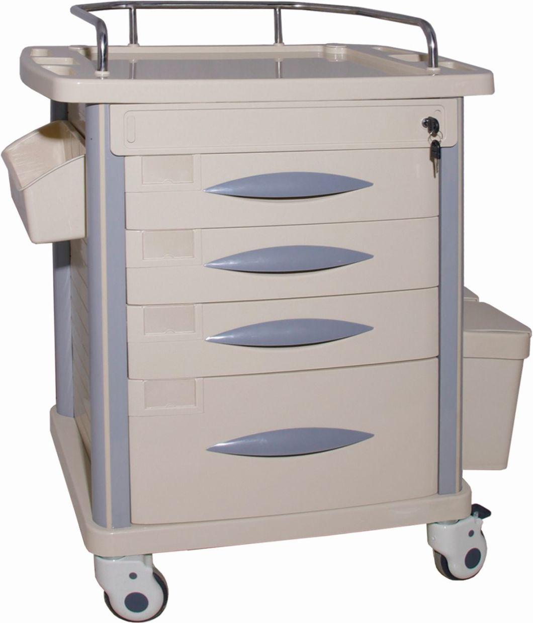 Colorful Manufacturer Size OEM ABS Medical Nursing Cart Mobile Drug Medication Changing Patient Nursing Medicine Trolley/Cart