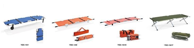 Foldable Foldaway Stretcher with Wheels and Belts