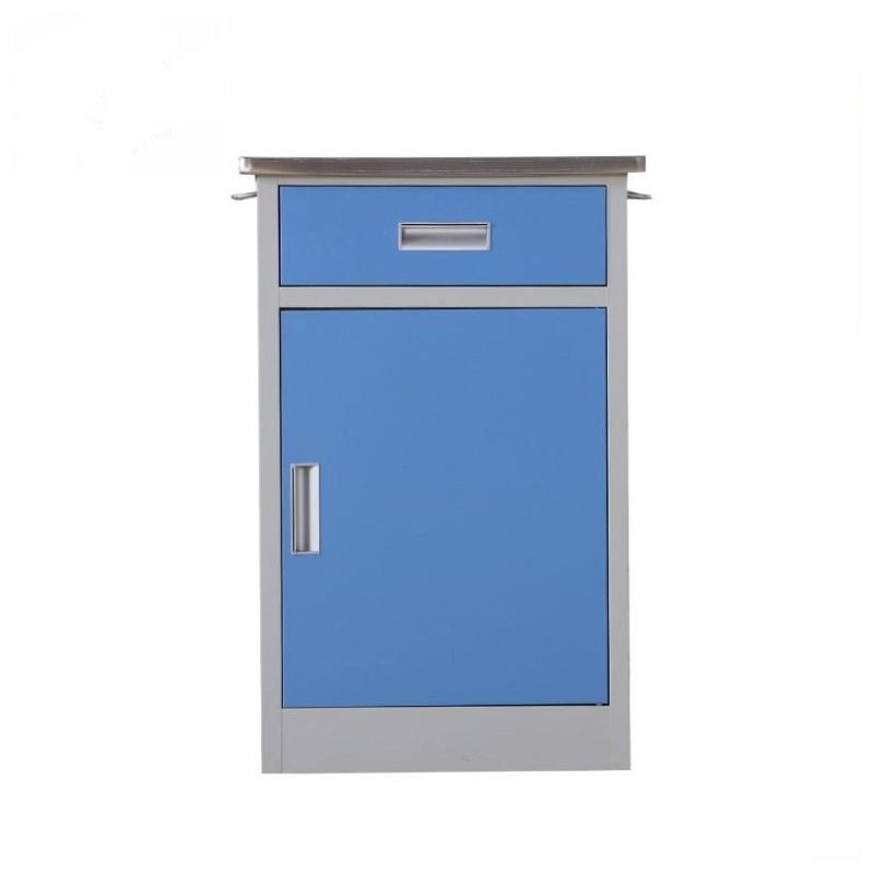 Stainless Steel Hospital Bedside Medical Cabinet with Lock