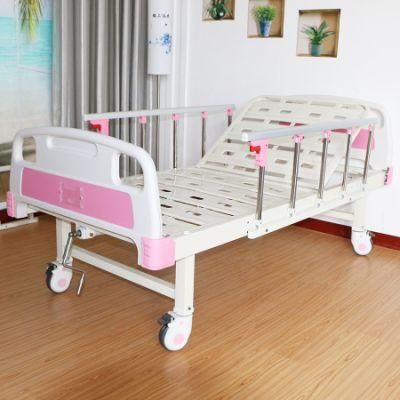 Pink ABS One-Crank Hospital Bed