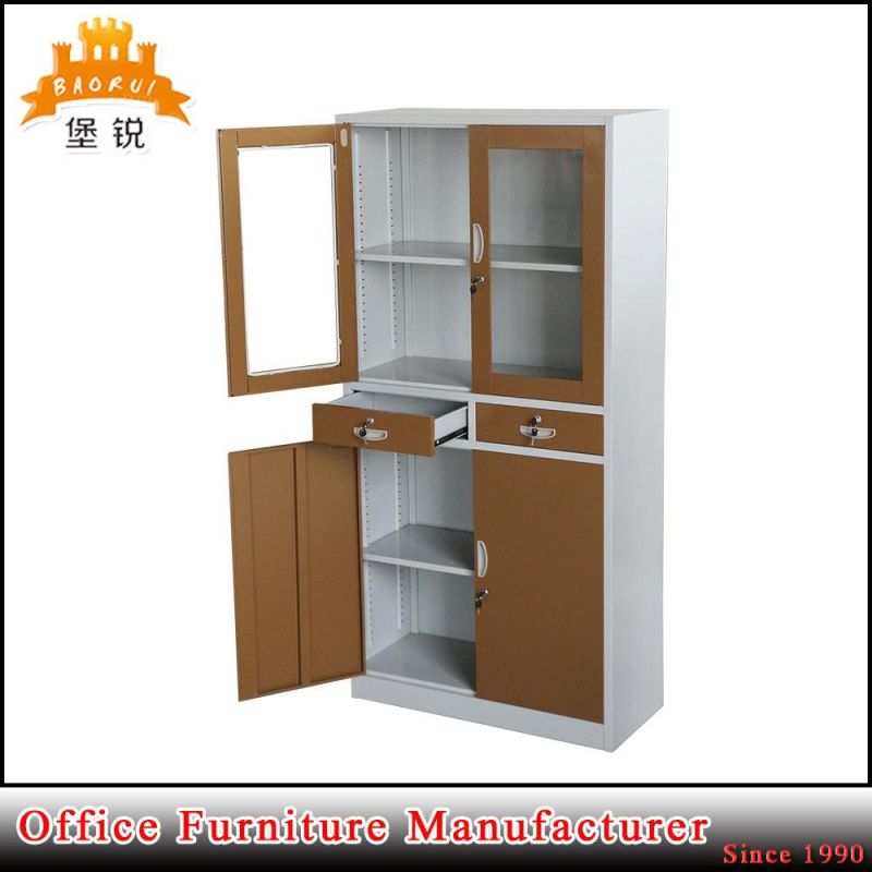 up Glass Down Steel Door Metal Appliance Cabinet for Filing