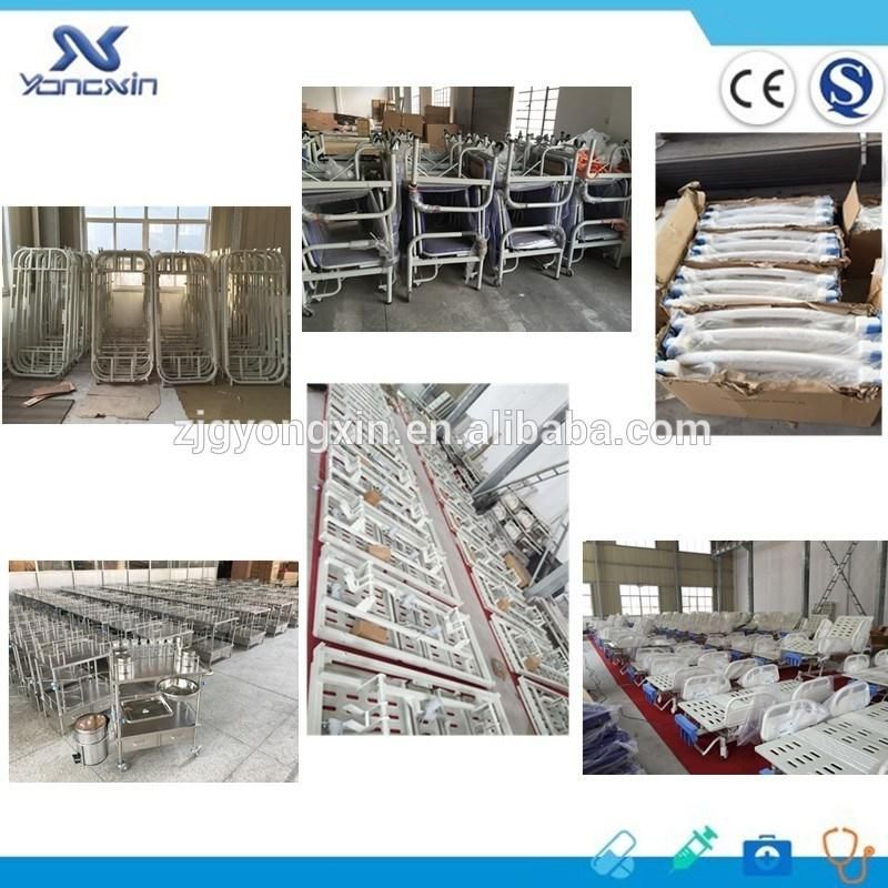 Yxz-E-1 Manual Hospital Used ABS Patient Transfer Trolley Stretcher for Emergency Room with Mattress and IV Pole