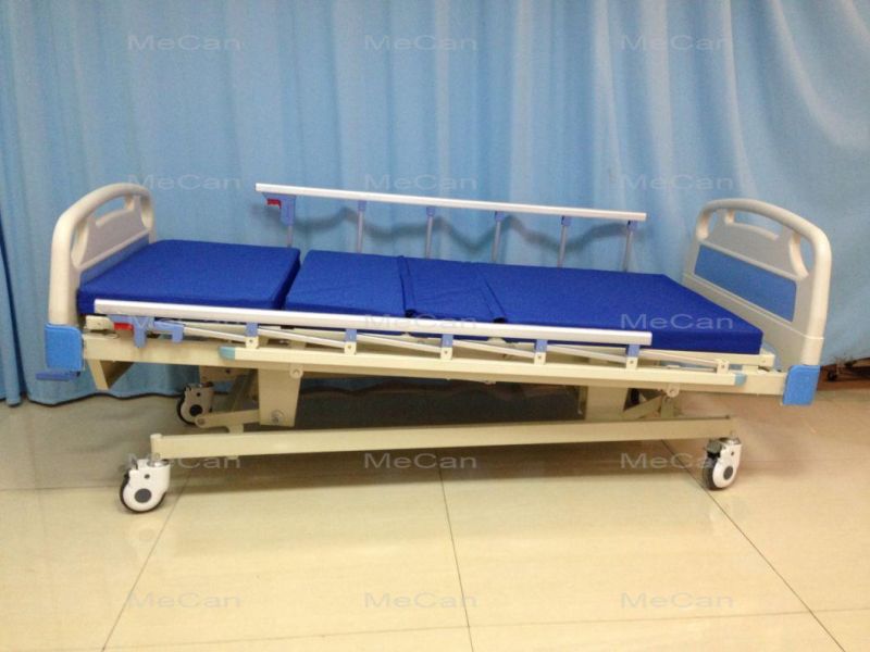 ICU Clinic ABS Five Function Crank Manual Hospital Bed for Patient