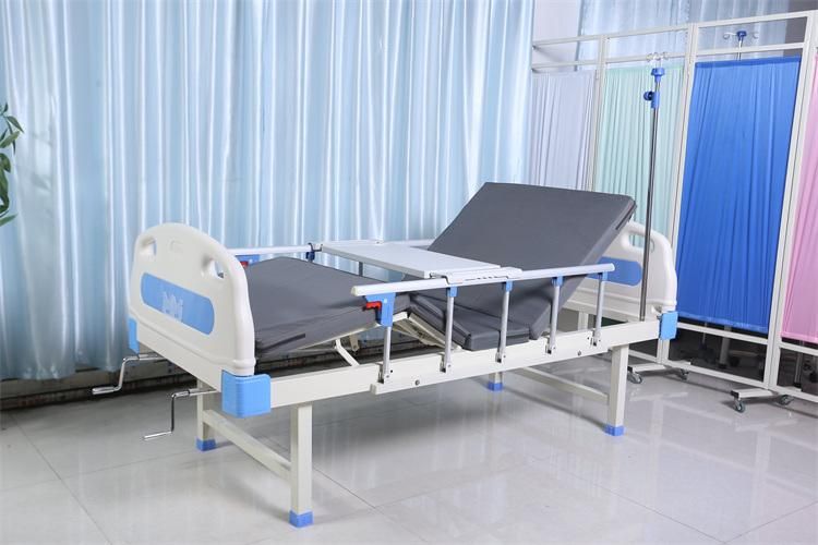 ABS Manual Double Cranks Adjustable Home Care Nursing Medical Bed