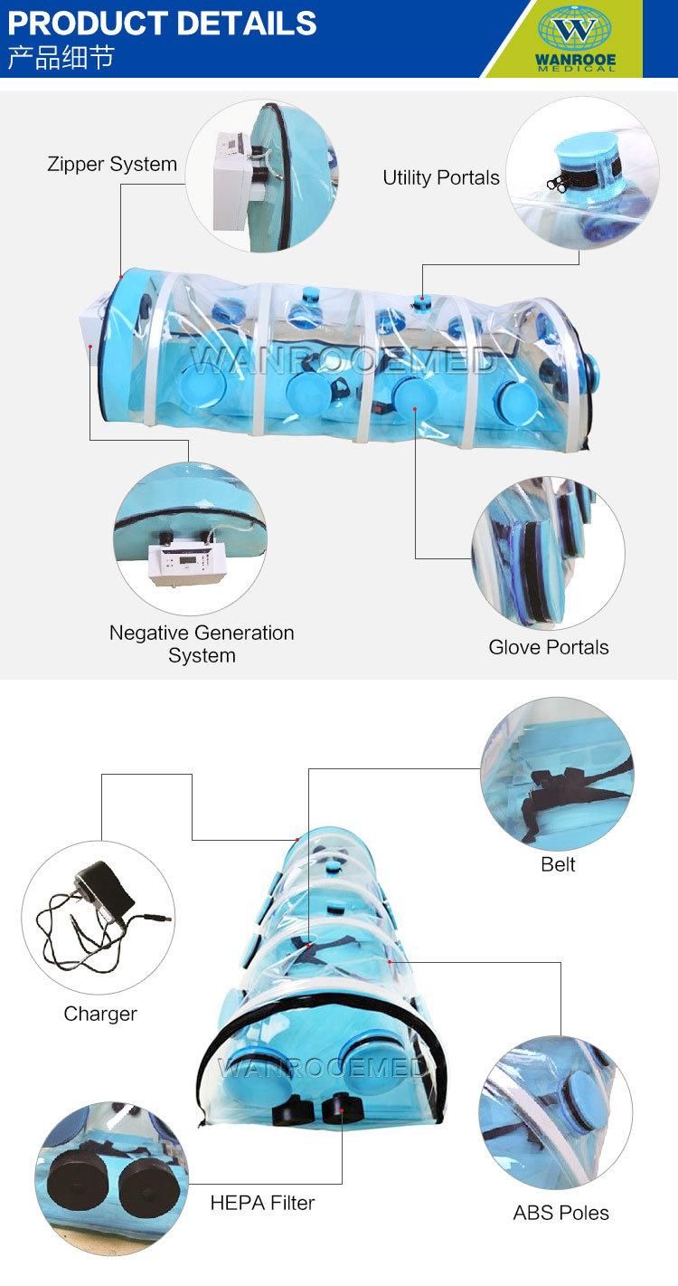 Ea-13A Hospital Negative Pressure Emergency Portable Biological Isolation Chamber Stretcher