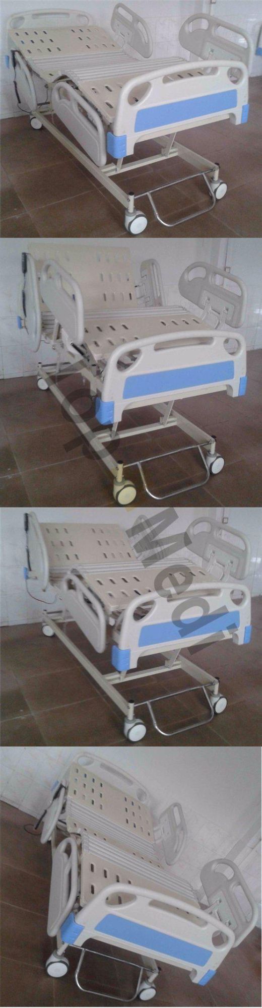 Medical Equipment Deluxe Detachable Headboard Adjustable Side Rail Folding Electric Hospital Bed