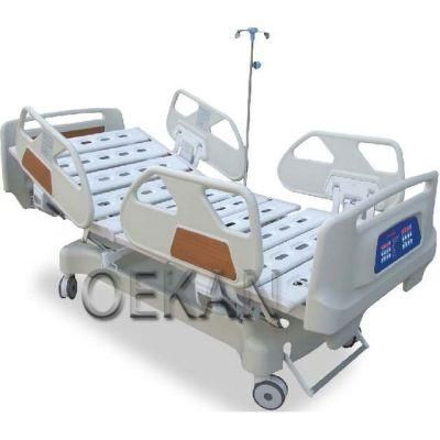 Hospital ABS 2 Function Movable Electric Adjustable Bed Medical Single Patient Folding Bed