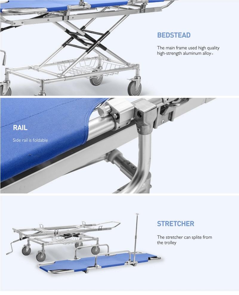 Skb040 (A) China Online Shopping Luxury Ambulance Stretcher Trolley