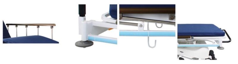 HS7122 Luxury Hydraulic Patient Transfer Moving Stretcher Cart Manufacture with Mattress and IV Pole