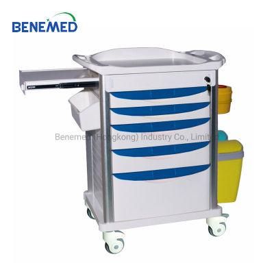 Hospital Medical Medicine Treatment Trolley with Five Drawers Bm-Mt013