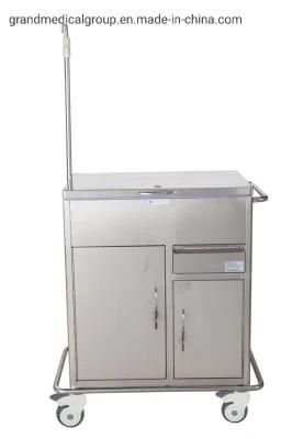 Hospital Stainless Steel Furniture Medical Cart Emergency Full-Closed Trolley