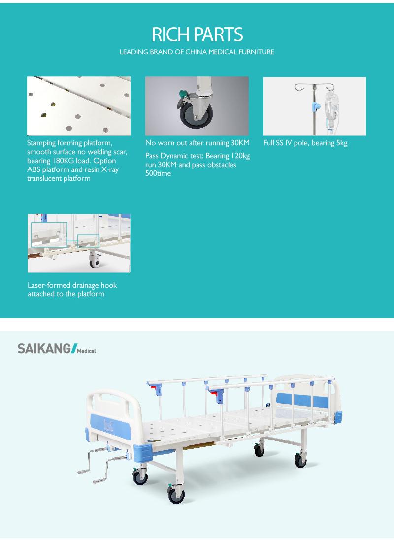 A2K5s (QC) Folding Hospital Clinic Patient Bed for Home Care