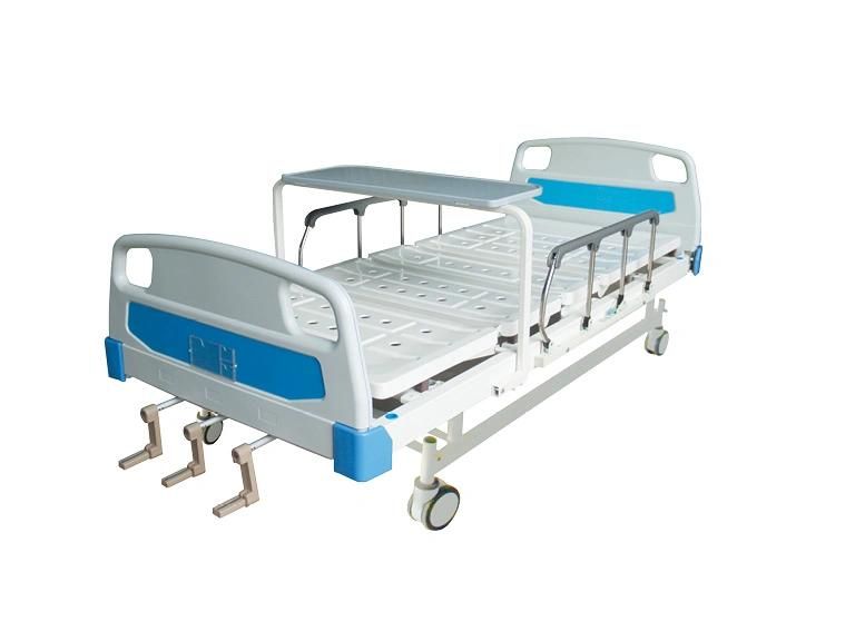 CE and ISO Manufacturer Wholesale Price Adjustable Medical Furniture Folding Manual Patient Nursing Hospital Bed