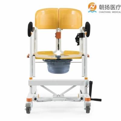 Multi-Purpose Manual Folding Lift Chair Shower Chair Patient Transfer Commode Toilet Chair