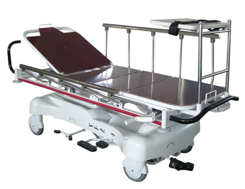 Luxurious Hydraulic Rise-and-Fall Stretcher Cart with Weight Reading