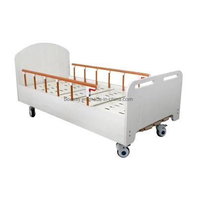 Medical Hospital Wooden Style Elderly Care Multifunctional Manual Nursing Bed