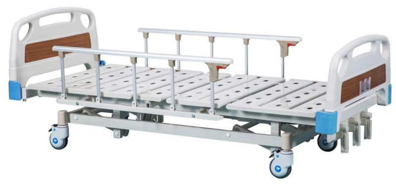 3 Function Adjustable Medical Equipment Foldable Manual Hospital Bed Manufacturers