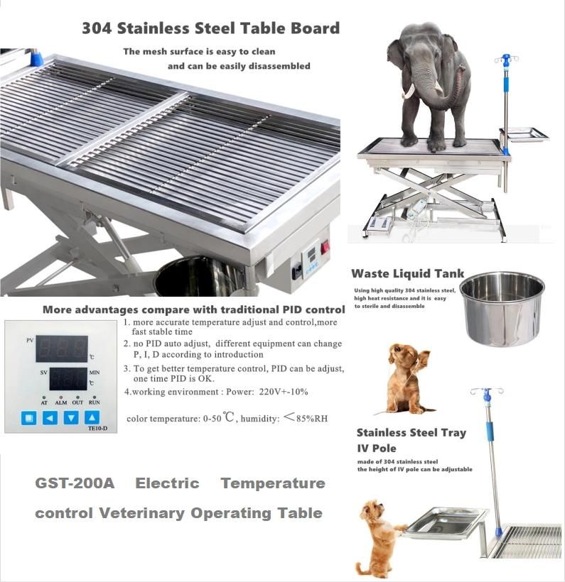 Veterinary Instrument Animal Equipment Vet Electric Delivery Bed Temperature Control Veterinary Operating/Operation Examination Table