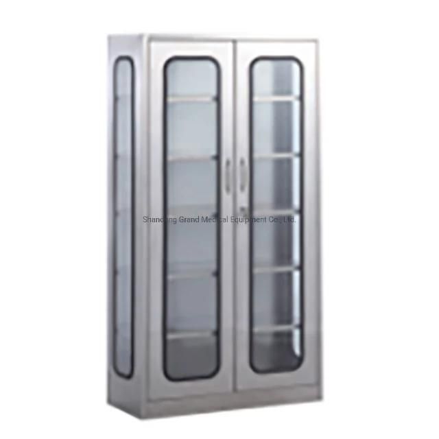 Grand Stainless Steel Hospital Dental Instrument Cabinet Medicine Cabinet with Glass Door