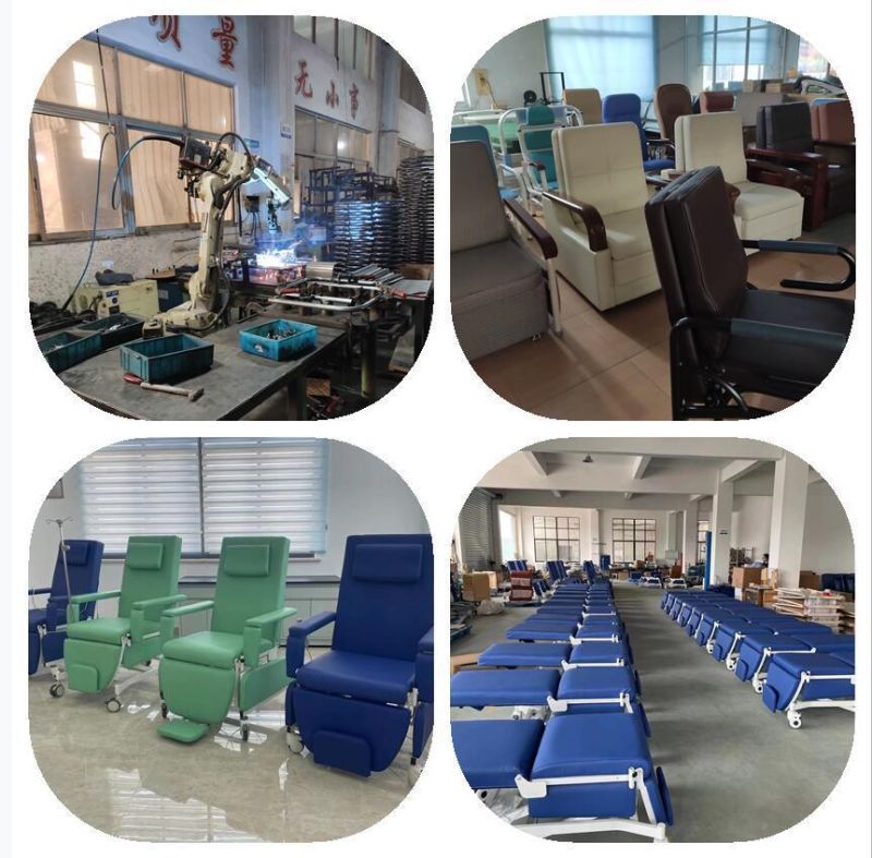 Medical Luxury Electric Blood Donation Chair, Hospital Dialysis Room Used Chair, Electric and Manual Infusion Chair