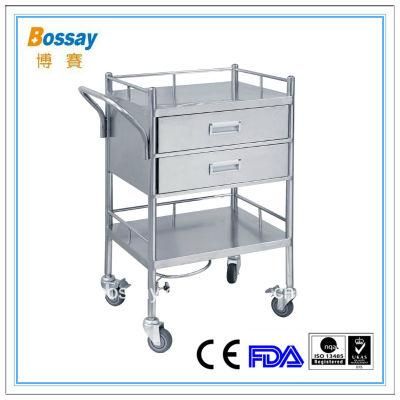 Dubai Standard Stainless Steel Hospital Trolley