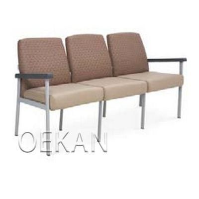 Medical Connection Bench Hospital Public Area Chairs Waiting Soft Leather Chair 3-Seater Patient Reception Chair with Cushion