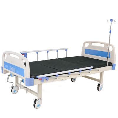 Factory Wholesale Two Cranks Hospital Bed Medical Equipment Patient Bed Movable Fowler Bed