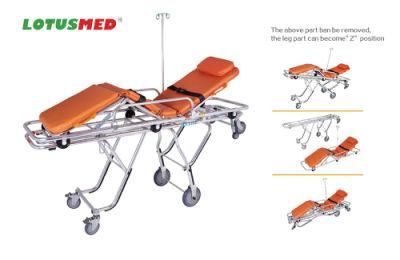 Lotusmed-Stretcher-010131-E Aluminum Alloy Full Automatic Emergency Ambulance Stretcher with Varied Position