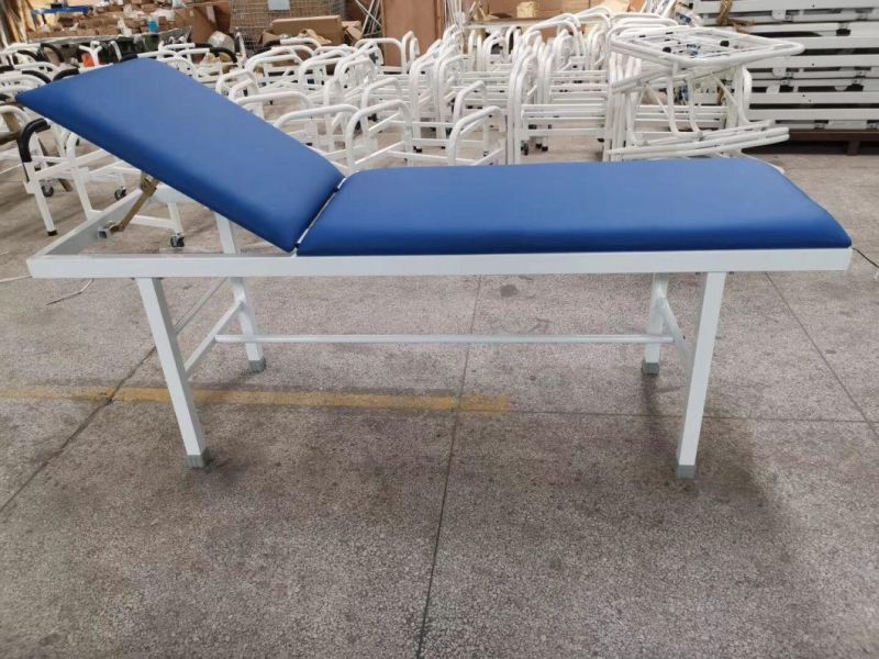 Hospital Stainless Steel Epoxy Semi-Fowler Patient Hospital Examination Bed