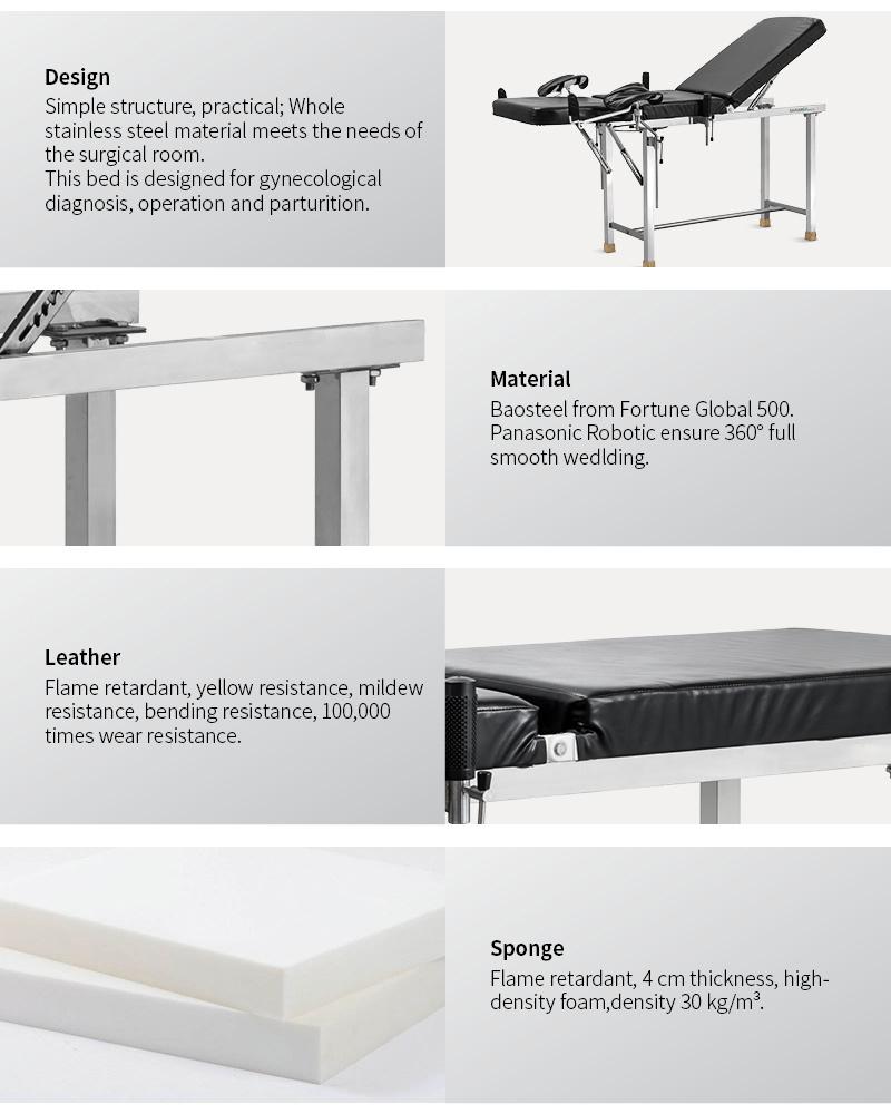 Factory Supply Hospital Furniture Multi-Function Hospital Medical Device Obstetric Delivery Table / Bed for Patients in Hospitals with ISO Certificates