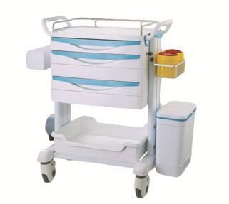 Stable Stainless Steel Medical Equipment Trolley